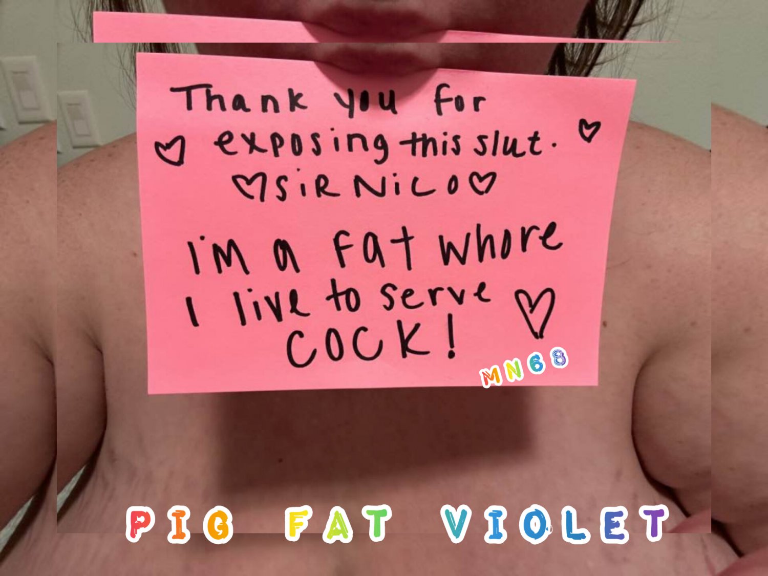 Sir worthless Fat pig Violet... #UPoNToBW